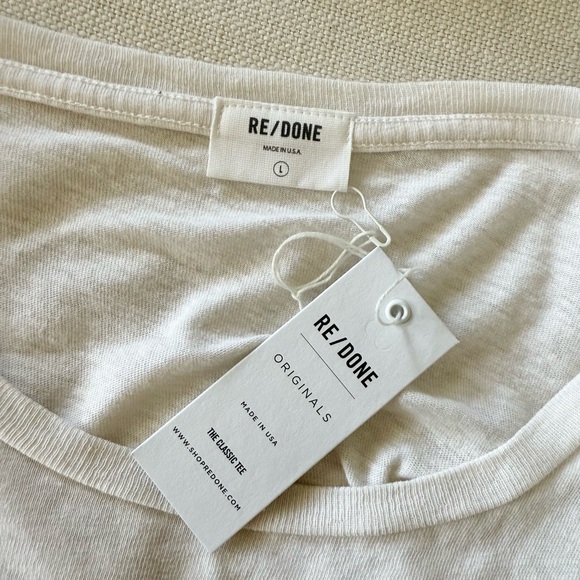 RE/DONE / Youโre Cute Tee in Vintage White - Picture 5 of 8